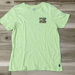 Billabong Green Neon Short Sleeve Graphic Tee Shirt Boys XL